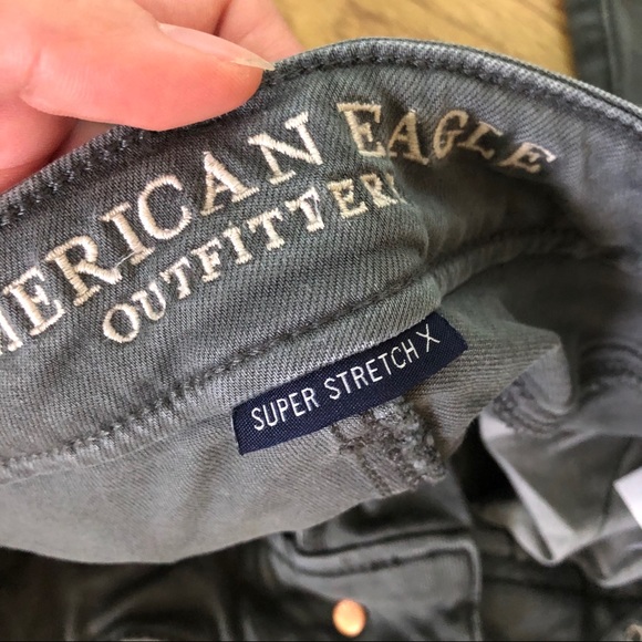 AE Grey Super Low Jegging size 6 long - Picture 4 of 8
